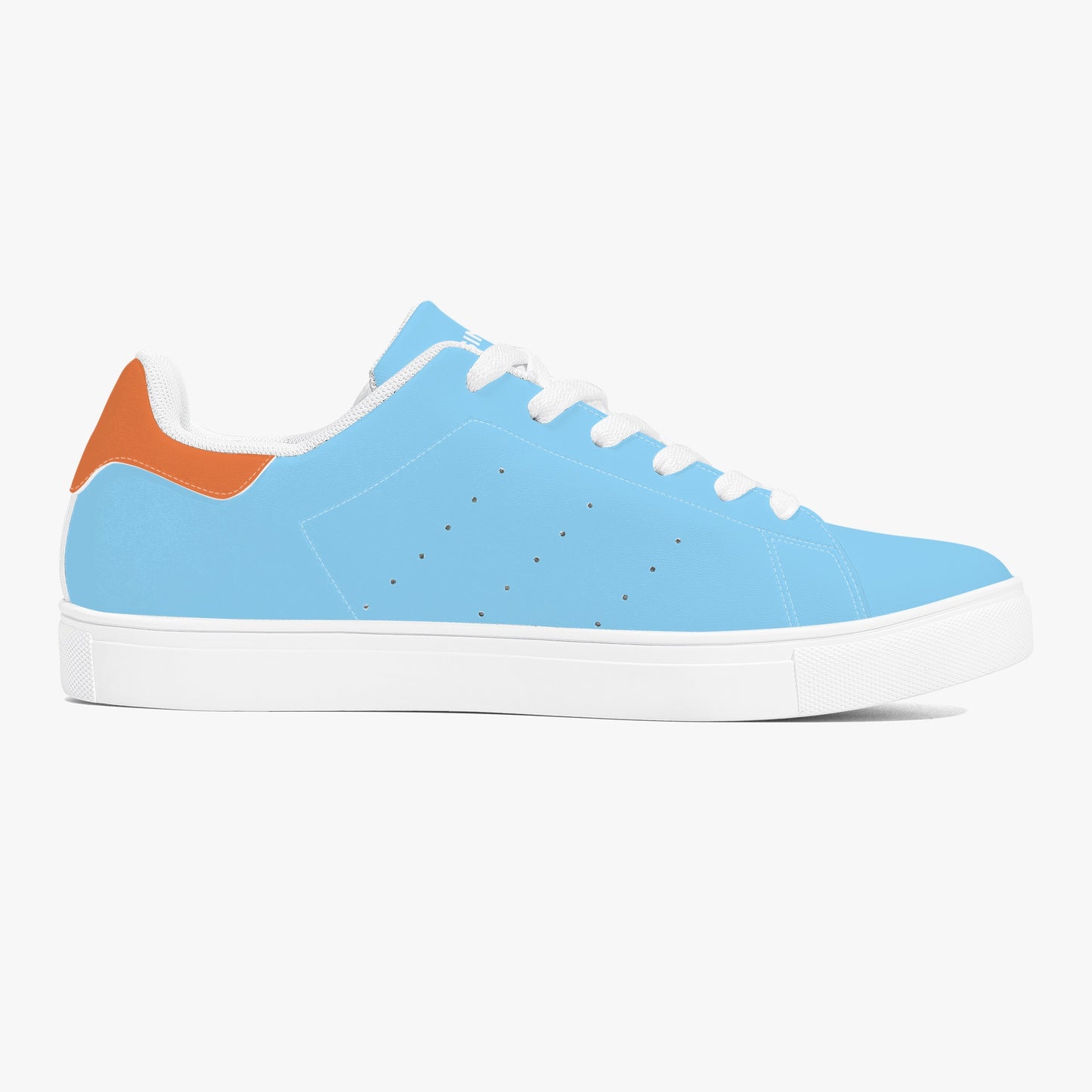 Gulf Racing leather sneakers inspired by classic motorsports heritage. Designed for unisex wear with a sleek, custom look.