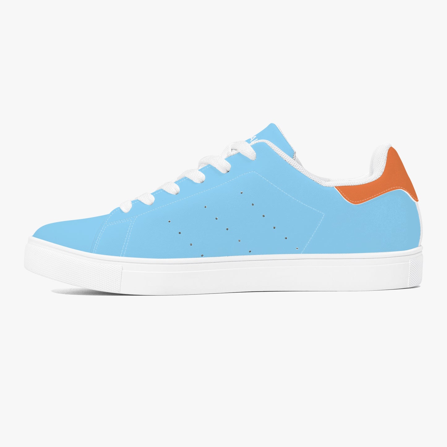 Gulf Racing leather sneakers inspired by classic motorsports heritage. Designed for unisex wear with a sleek, custom look.