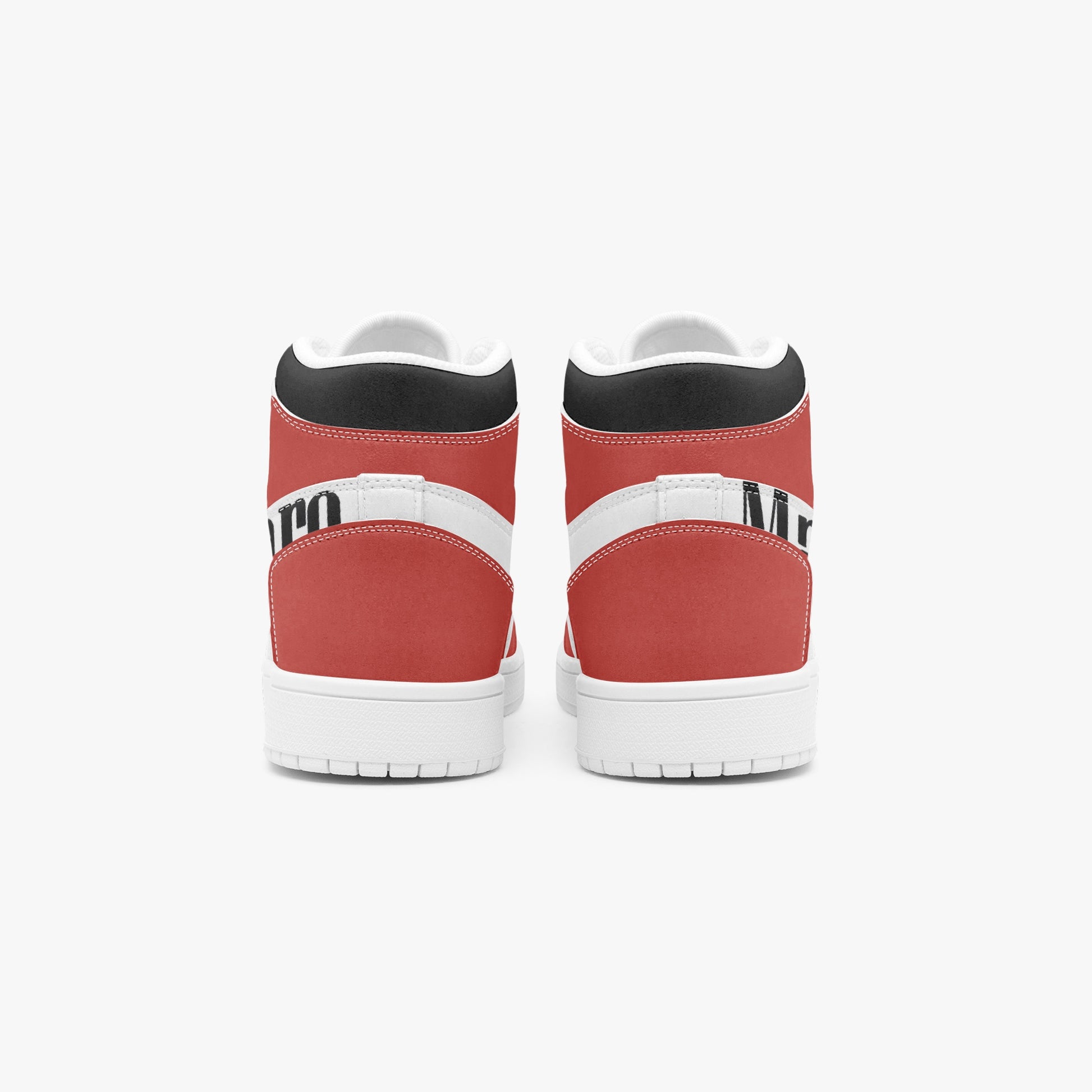 Back view of Air Marlboro sneakers - showcasing premium leather construction and iconic Marlboro red color way.